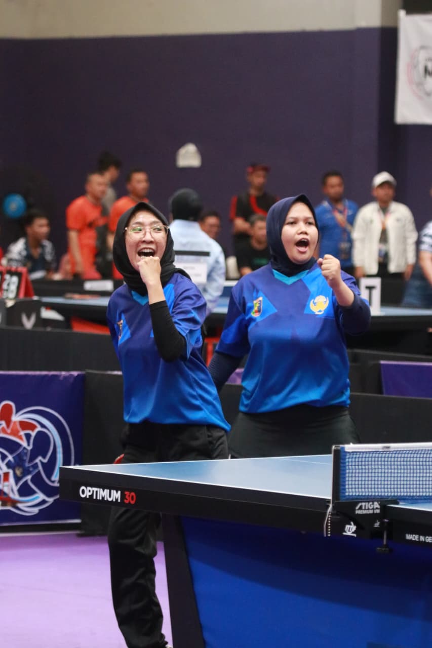 Lampung Ukir Prestasi, Tenis Meja Beregu Putri Raih Medali Perunggu Pornas Korpri 2025